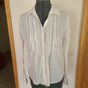 American Eagle AEO Button Down Blouse Ruffle
